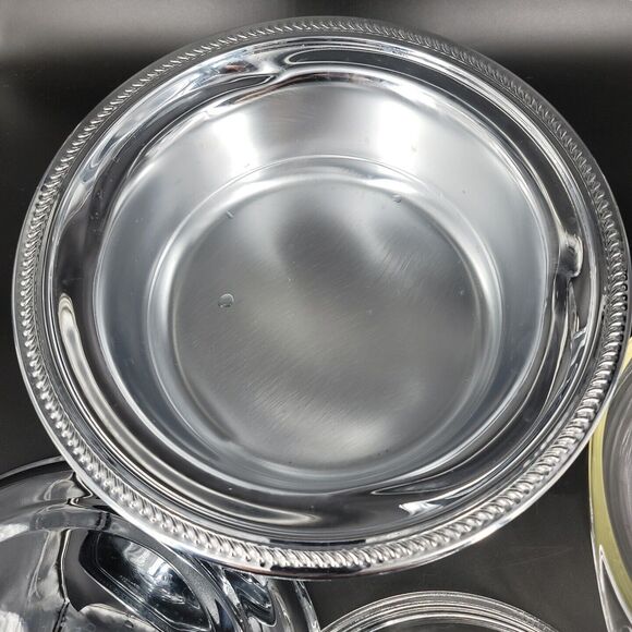 Forbes & Co Art Deco Footed Lidded Silver Plated Serving Dish c.1920-30s + Pyrex - Picture 6 of 12
